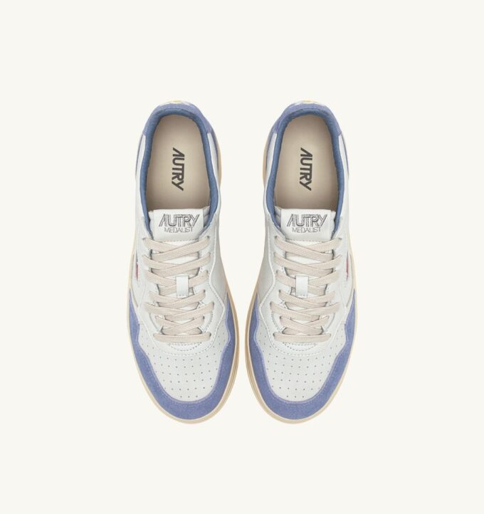MEDALIST LOW SNEAKERS IN SUEDE AND LEATHER COLOR WHITE AND CLAUDIA MEDALIST LOW SNEAKERS IN SUEDE AND LEATHER COLOR WHITE AND CLAUDIA