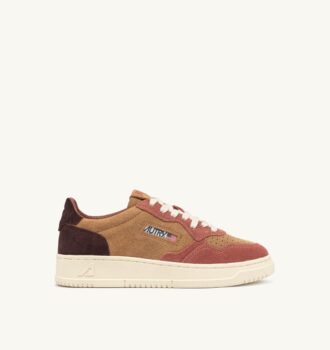 MEDALIST LOW SNEAKERS IN TRICOLOR BONITO STREET AND WINE SUEDE