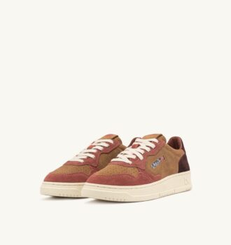 MEDALIST LOW SNEAKERS IN TRICOLOR BONITO STREET AND WINE SUEDE
