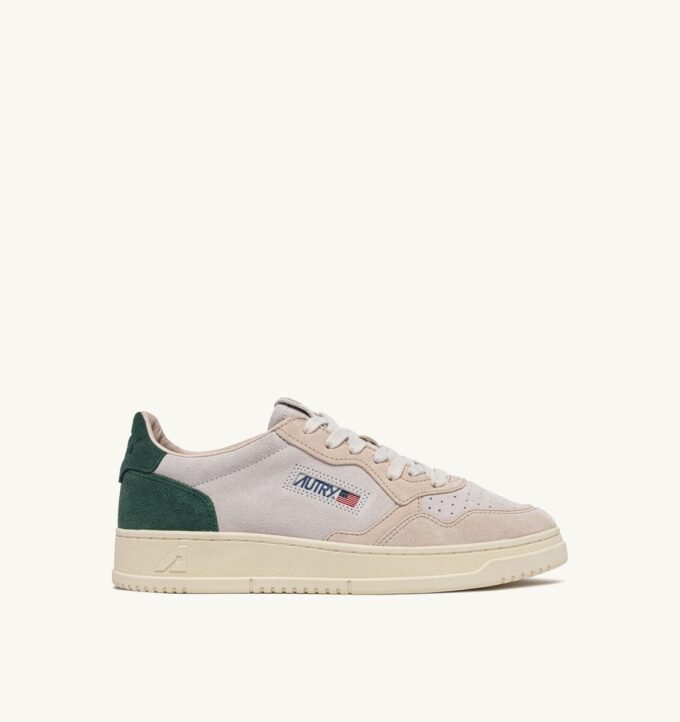 MEDALIST LOW SNEAKERS IN TRICOLOR SAND AND GREEN SUEDE MEDALIST LOW SNEAKERS IN TRICOLOR SAND AND GREEN SUEDE