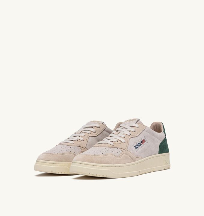 MEDALIST LOW SNEAKERS IN TRICOLOR SAND AND GREEN SUEDE MEDALIST LOW SNEAKERS IN TRICOLOR SAND AND GREEN SUEDE