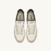 MEDALIST LOW SNEAKERS IN WHITE AND BLACK LEATHER AND SUEDE WITH LETTERING