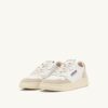 MEDALIST LOW SNEAKERS IN WHITE AND BROWN SUGAR SUEDE AND LEATHER