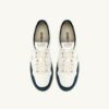 MEDALIST LOW SNEAKERS IN WHITE AND CAPRI LEATHER SUEDE
