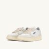 MEDALIST LOW SNEAKERS IN WHITE AND GLITTER LEATHER