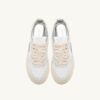 MEDALIST LOW SNEAKERS IN WHITE AND GLITTER LEATHER