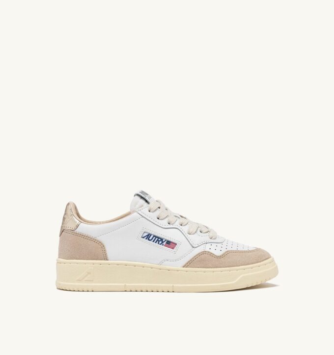MEDALIST LOW SNEAKERS IN WHITE AND GOLD LEATHER MEDALIST LOW SNEAKERS IN WHITE AND GOLD LEATHER