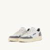 MEDALIST LOW SNEAKERS IN WHITE AND GRAY LEATHER SUEDE