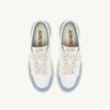 MEDALIST LOW SNEAKERS IN WHITE AND LIGHT BLUE LEATHER AND SUEDE