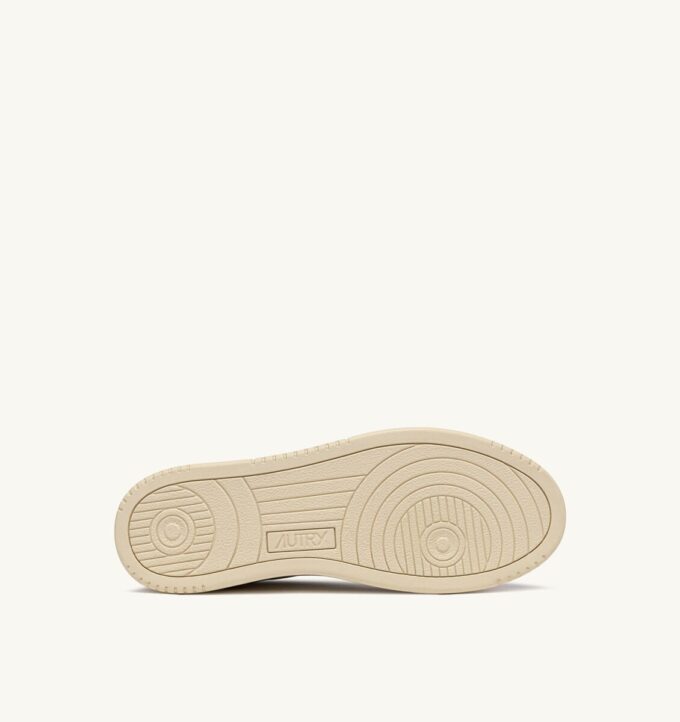 MEDALIST LOW SNEAKERS IN WHITE AND MOREL SUEDE AND LEATHER