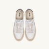 MEDALIST LOW SNEAKERS IN WHITE AND MOREL SUEDE AND LEATHER