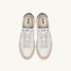 MEDALIST LOW SNEAKERS IN WHITE AND MOREL SUEDE AND LEATHER