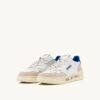 MEDALIST LOW SNEAKERS IN WHITE AND PALACE BLUE LEATHER AND SUEDE WITH LETTERING MEDALIST LOW SNEAKERS IN WHITE AND PALACE BLUE LEATHER AND SUEDE WITH LETTERING