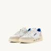 MEDALIST LOW SNEAKERS IN WHITE AND PALACE BLUE LEATHER AND SUEDE WITH LETTERING MEDALIST LOW SNEAKERS IN WHITE AND PALACE BLUE LEATHER AND SUEDE WITH LETTERING