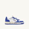 MEDALIST LOW SNEAKERS IN WHITE AND PALACE BLUE LEATHER WITH LETTERING