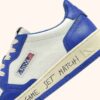 MEDALIST LOW SNEAKERS IN WHITE AND PALACE BLUE LEATHER WITH LETTERING