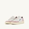 MEDALIST LOW SNEAKERS IN WHITE AND POWDER LEATHER SUEDE