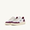 MEDALIST LOW SNEAKERS IN WHITE AND PURPLE LEATHER AND SUEDE