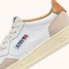 MEDALIST LOW SNEAKERS IN WHITE AND SANDSTORM LEATHER SUEDE