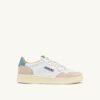 MEDALIST LOW SNEAKERS IN WHITE AND SILVER BLUE LEATHER SUEDE MEDALIST LOW SNEAKERS IN WHITE AND SILVER BLUE LEATHER SUEDE
