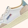MEDALIST LOW SNEAKERS IN WHITE AND SILVER BLUE LEATHER SUEDE MEDALIST LOW SNEAKERS IN WHITE AND SILVER BLUE LEATHER SUEDE