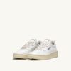 MEDALIST LOW SNEAKERS IN WHITE AND SILVER LEATHER MEDALIST LOW SNEAKERS IN WHITE AND SILVER LEATHER