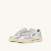 MEDALIST LOW SNEAKERS IN WHITE AND SILVER LEATHER WITH LETTERING MEDALIST LOW SNEAKERS IN WHITE AND SILVER LEATHER WITH LETTERING