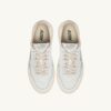 MEDALIST LOW SNEAKERS IN WHITE AND SILVER LEATHER WITH LETTERING MEDALIST LOW SNEAKERS IN WHITE AND SILVER LEATHER WITH LETTERING