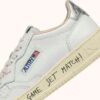 MEDALIST LOW SNEAKERS IN WHITE AND SILVER LEATHER WITH LETTERING MEDALIST LOW SNEAKERS IN WHITE AND SILVER LEATHER WITH LETTERING