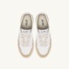MEDALIST LOW SNEAKERS IN WHITE LEATHER AND SPONGE SUEDE