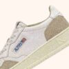 MEDALIST LOW SNEAKERS IN WHITE LEATHER AND SPONGE SUEDE