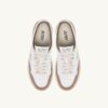MEDALIST LOW SNEAKERS IN WHITE LEATHER AND TOBACCO SUEDE