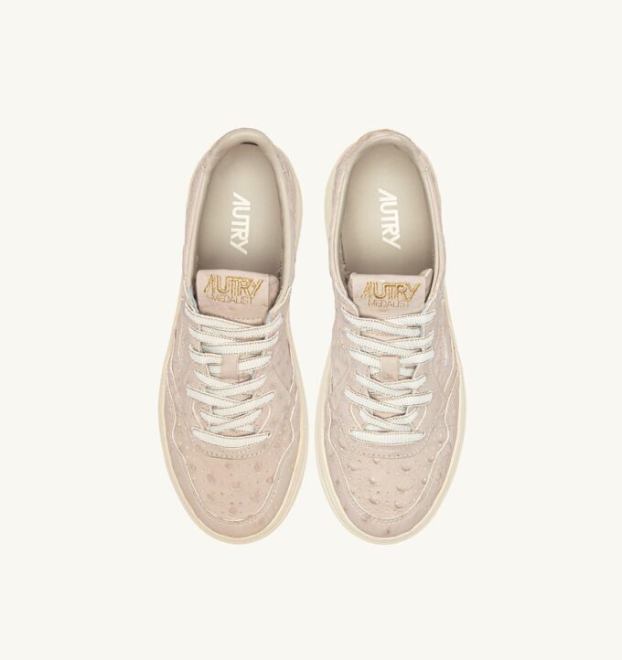 MEDALIST LOW SNEAKERS IN WOOD ASH LEATHER MEDALIST LOW SNEAKERS IN WOOD ASH LEATHER