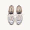MEDALIST LOW SNEAKERS SUPER VINTAGE IN SILVER TONE METALIZED LEATHER
