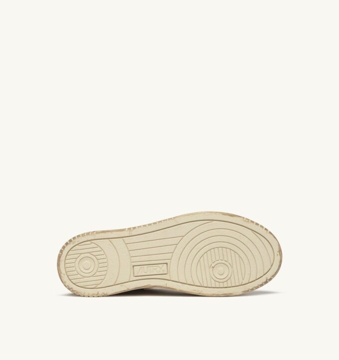 MEDALIST LOW SNEAKERS SUPER VINTAGE IN WHITE AND SILVER LEATHER AND BURNED SUEDE