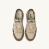 MEDALIST LOW SNEAKERS SUPER VINTAGE IN WHITE AND SILVER LEATHER AND BURNED SUEDE