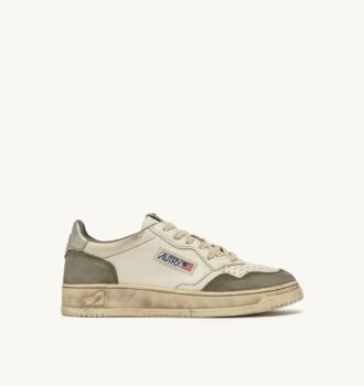 MEDALIST LOW SNEAKERS SUPER VINTAGE IN WHITE AND SILVER LEATHER AND LIZARD SUEDE MEDALIST LOW SNEAKERS SUPER VINTAGE IN WHITE AND SILVER LEATHER AND LIZARD SUEDE