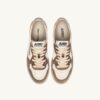 MEDALIST LOW SNEAKERS SUPER VINTAGE IN WHITE CHOCOLATE AND SILVER LEATHER