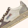 MEDALIST LOW SNEAKERS SUPER VINTAGE IN WHITE CHOCOLATE AND SILVER LEATHER