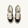 MEDALIST LOW SNEAKERS SUPER VINTAGE IN WHITE MESH SILVER SUEDE AND BLACK LEATHER