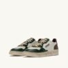MEDALIST LOW SNEAKERS SUPER VINTAGE IN WHITE PINE GROVE AND RUM RAISIN LEATHER MEDALIST LOW SNEAKERS SUPER VINTAGE IN WHITE PINE GROVE AND RUM RAISIN LEATHER