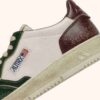 MEDALIST LOW SNEAKERS SUPER VINTAGE IN WHITE PINE GROVE AND RUM RAISIN LEATHER MEDALIST LOW SNEAKERS SUPER VINTAGE IN WHITE PINE GROVE AND RUM RAISIN LEATHER