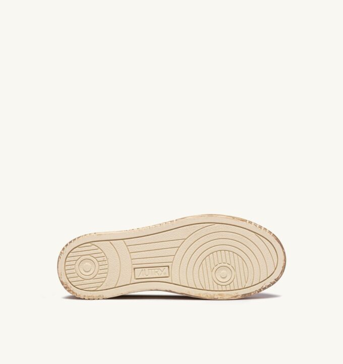 MEDALIST LOW SNEAKERS SUPER VINTAGE IN WHITE ROSE AND BLACKBOARD LEATHER