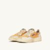 MEDALIST LOW SUPER VINTAGE SNEAKERS IN ORANGE AND WHITE LEATHER AND MESH