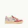 MEDALIST LOW SUPER VINTAGE SNEAKERS IN RED AND PINK BRUSHED LEATHER