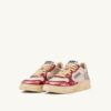 MEDALIST LOW SUPER VINTAGE SNEAKERS IN RED AND PINK BRUSHED LEATHER