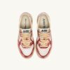 MEDALIST LOW SUPER VINTAGE SNEAKERS IN RED AND PINK BRUSHED LEATHER