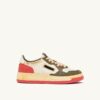 MEDALIST LOW SUPER VINTAGE SNEAKERS IN TEA-ROSE AND COVERT GREEN LEATHER
