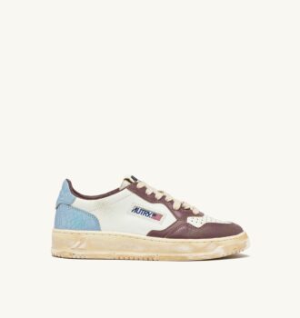 MEDALIST LOW SUPER VINTAGE SNEAKERS IN WHITE CELESTIAL BLUE AND TAUPE MEDALIST LOW SUPER VINTAGE SNEAKERS IN WHITE CELESTIAL BLUE AND TAUPE