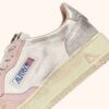 MEDALIST LOW SUPER VINTAGE SNEAKERS IN WHITE POWDER PINK AND SILVER LEATHER MEDALIST LOW SUPER VINTAGE SNEAKERS IN WHITE POWDER PINK AND SILVER LEATHER